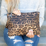 Leopard Print Oversize Clutch
