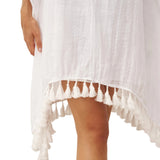 Linen V-Neck Cover-Up and Slip Dress Set CASS