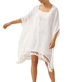 Linen V-Neck Cover-Up and Slip Dress Set CASS