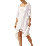 Linen V-Neck Cover-Up and Slip Dress Set CASS