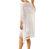 Linen V-Neck Cover-Up and Slip Dress Set CASS