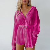 Pink Belted Mini Dress -clearance