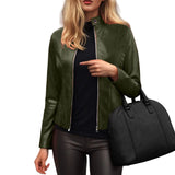 Women’s Slim Fit Faux Leather Moto Jacket