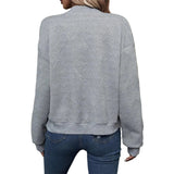 Solid-Color Zipper Stand-Collar Jacket