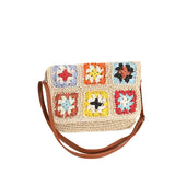 Sylvie Foldover Crochet Woven Crossbody