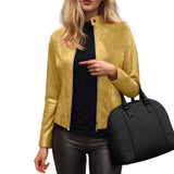 Women’s Slim Fit Faux Leather Moto Jacket