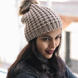 Cute Textured Pom Beanie