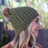 Cute Textured Pom Beanie