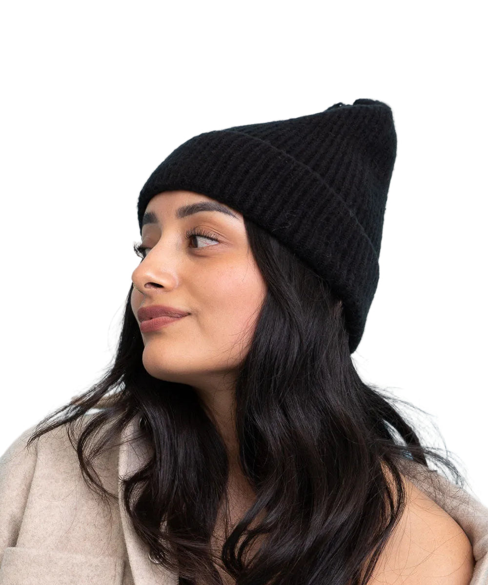 Rib Knit Cuffed Beanie