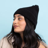 Rib Knit Cuffed Beanie