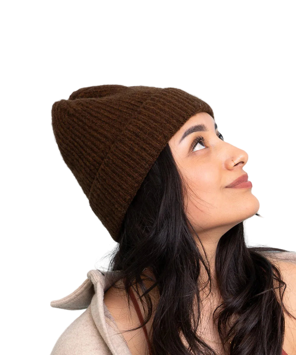 Rib Knit Cuffed Beanie