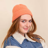 Rib Knit Cuffed Beanie