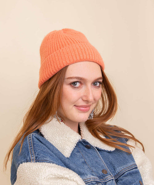 Rib Knit Cuffed Beanie