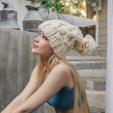 Oversized Chunky Knit Pom Beanie