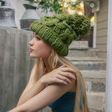 Oversized Chunky Knit Pom Beanie