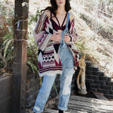 Faux Hair Aztec Pocket Ruana