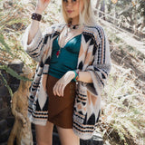 Faux Hair Aztec Pocket Ruana