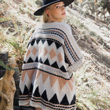 Faux Hair Aztec Pocket Ruana
