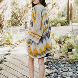 Faux Hair Aztec Pocket Ruana