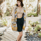 Faux Hair Aztec Pocket Ruana