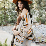 Faux Hair Aztec Pocket Ruana