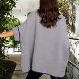 CozyCove Turtle Neck Poncho with Easy Sleeves