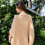 CozyCove Turtle Neck Poncho with Easy Sleeves