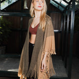 Multi Colored Ruana w/ Cinched Armholes