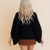 Urban Chic Ribbed Knit Sleeve Poncho