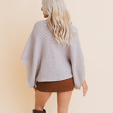 Urban Chic Ribbed Knit Sleeve Poncho