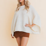 Urban Chic Ribbed Knit Sleeve Poncho