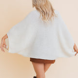 Urban Chic Ribbed Knit Sleeve Poncho