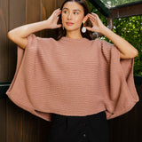 Urban Chic Ribbed Knit Sleeve Poncho