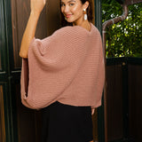 Urban Chic Ribbed Knit Sleeve Poncho