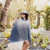 Cuddly Herringbone Hooded Poncho