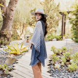 Cuddly Herringbone Hooded Poncho