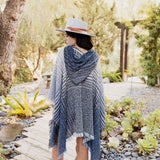 Cuddly Herringbone Hooded Poncho