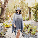 Cuddly Herringbone Hooded Poncho