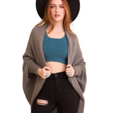 Cuddly Bat Sleeve Knit Cardigan