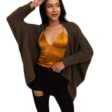 Cuddly Bat Sleeve Knit Cardigan