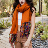 Frayed Bohemian Flow Scarf