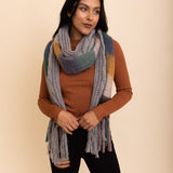 Knit Blend Tassel Trim Scarf