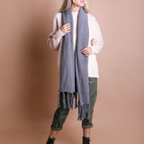 Ultra-Soft Boucle Tassel Scarf