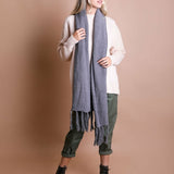 Ultra-Soft Boucle Tassel Scarf