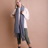 Ultra-Soft Boucle Tassel Scarf
