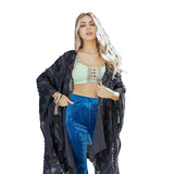 Soft Embroidered Zig Zag Kimono