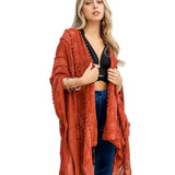 Soft Embroidered Zig Zag Kimono
