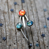 Sun Earth and Moon Hair Clip