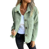 Solid Color Sherpa Jacket