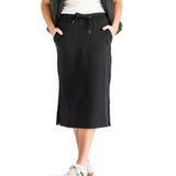 Abbie Mesh Detail Knit Midi Skirt